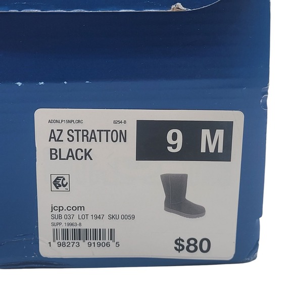 Women's‎ Arizona Jean Co Stratton Flat Heel Winter Boots - Black - 9 - NIB - Picture 7 of 7